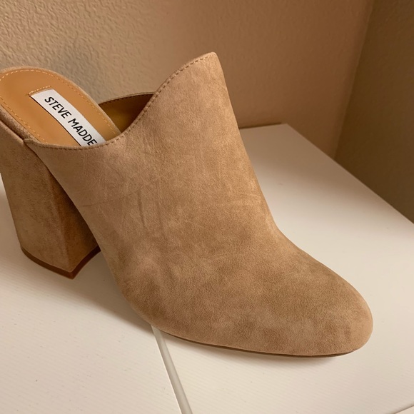 Steve Madden Mules (Camel Suede) - Picture 6 of 7